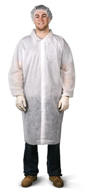 POLYGARD MEDIUM WEIGHT POLYPRO LAB COAT - Disposable Apparel and Accessories
